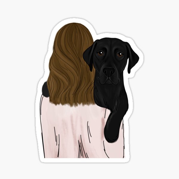Black Lab Dog Mom Sticker