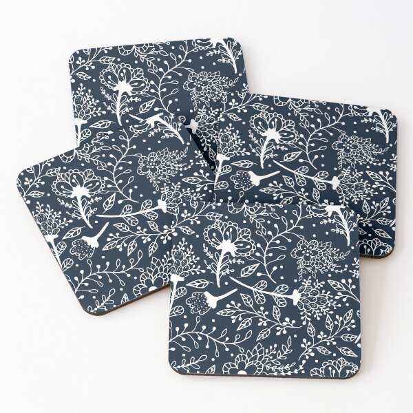 Item preview, Classic blue floral pattern designed and sold by JuliaBadeeva.