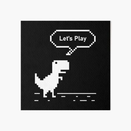 T-rex Run Pixel Art Magnet Offline Dino 8 Bit Chrome 