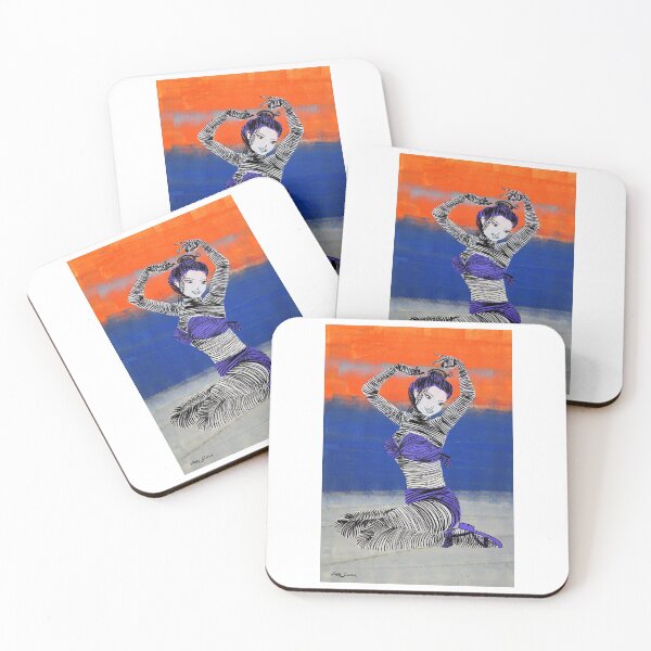 Item preview, Lady Dancer Poses By ArtGuru 9967 - Acrylic On Paper designed and sold by Art Guru.