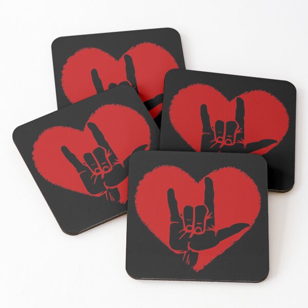 Item preview, ASL, I Love You In Sign Language On Red Valentine's Day Heart designed and sold by uFit.