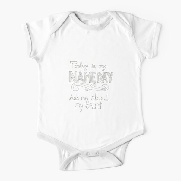 Name Day Fun Short Sleeve Baby One-Piece