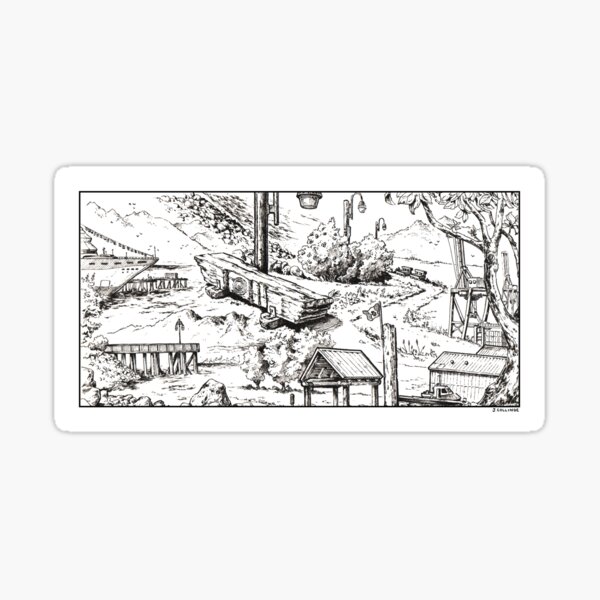 Vancouver Illustration - Crab Park/Portside Sticker
