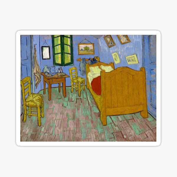 Vista previa del artículo con la obra «Vincent Van Gogh "Dormitorio en Arles", 1889», diseñado y vendido por Alexandra Dahl.