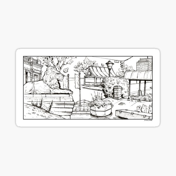 Vancouver Illustration - Robson Square Sticker