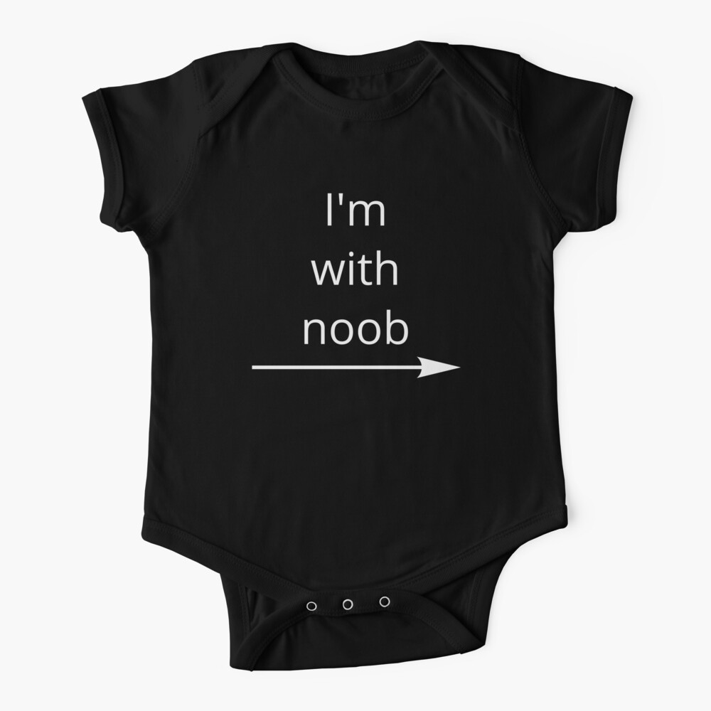 Roblox I M With Noob Meme Funny Noob Gamer Gifts Idea Baby One - roblox noob t pose art board print by smoothnoob redbubble