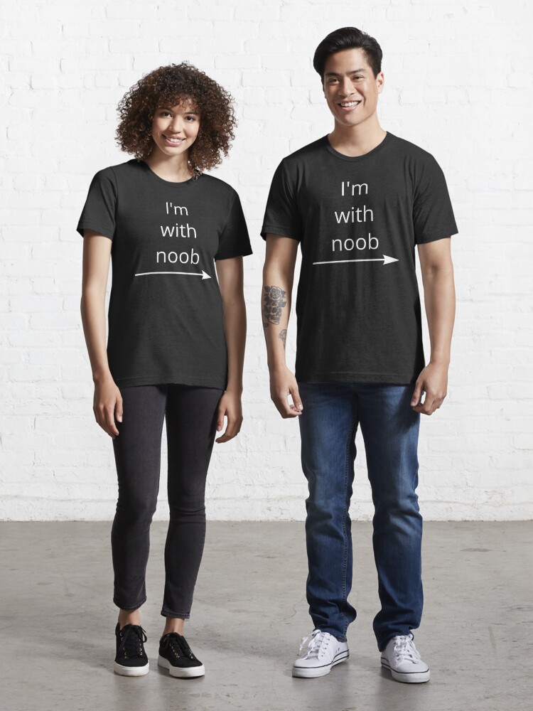 Roblox I M With Noob Meme Funny Noob Gamer Gifts Idea T Shirt By Smoothnoob Redbubble - funny shoe car roblox