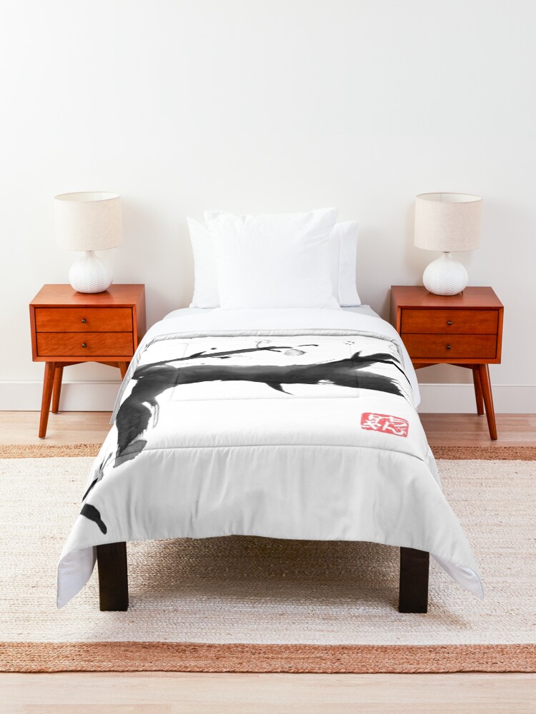 Alternate view of cherry blossom tree Comforter