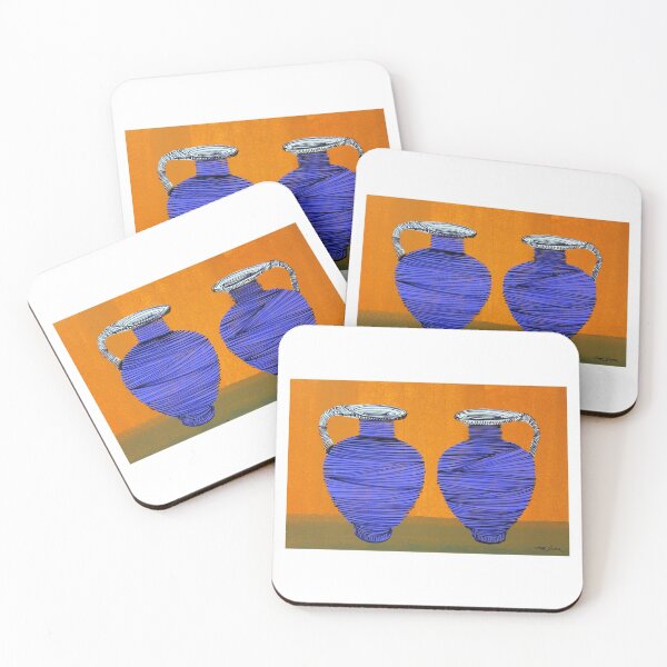 Artikelvorschau, Two Violet Vases ArtGuru 9986 - Acrylic On Paper entworfen und verkauft von Art Guru.