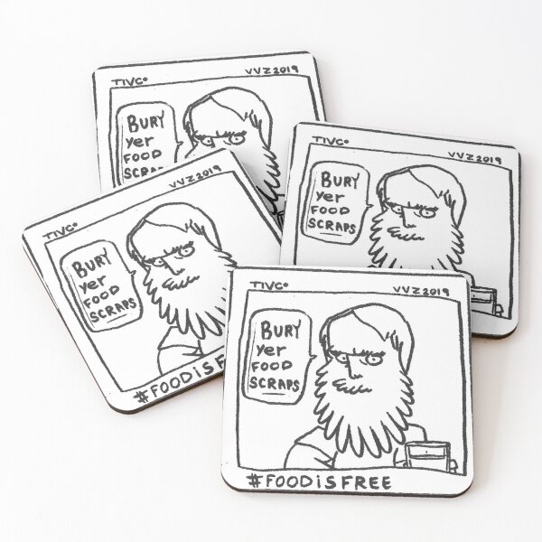 Item preview, "Bury yer Food scraps" Tivco comic panel dec 2019 designed and sold by coloringbookfac.