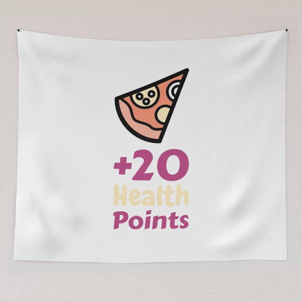 Item preview, Funny Gaming Pizza Equals Twenty Health Experience Points designed and sold by RareLoot19.