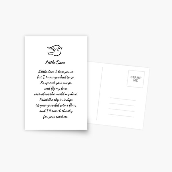 Item preview, Miscarriage Gift - Loss of Baby Poem - Little Dove Sympathy Gift designed and sold by Christy Ann Martine.