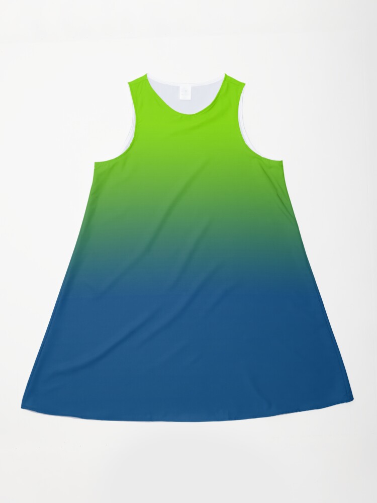 Vivid Green to Classic Blue Ombre" A-Line Dress for Sale by KelseyLovelle |  Redbubble