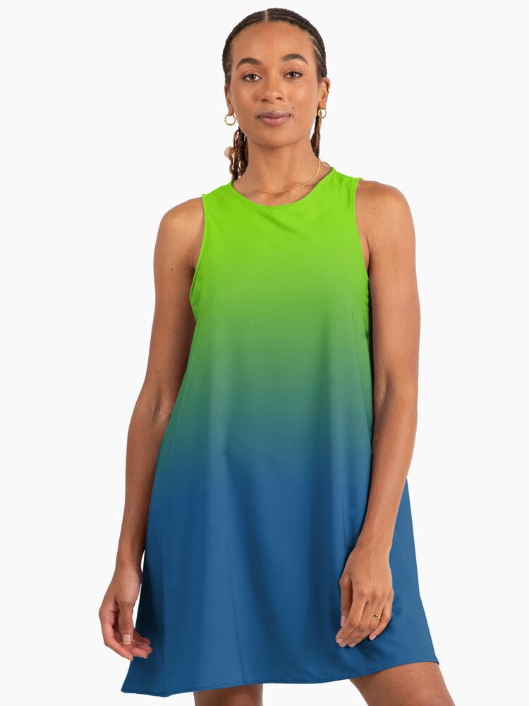 Vivid Green to Classic Blue Ombre" A-Line Dress for Sale by KelseyLovelle | Redbubble Vivid Green to Classic Blue Ombre" A-Line Dress for Sale by KelseyLovelle | Redbubble