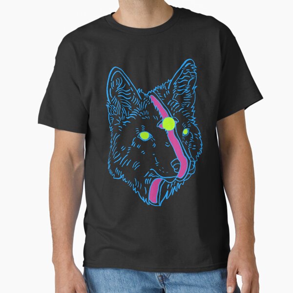 Vista previa del artículo con la obra «Coyote del espacio dividido», diseñado y vendido por HiddenStash.