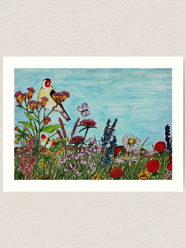 Thumbnail 1 of 3, Art Print, Flower Meadow - Wall Art designed and sold by EuniceWilkie.
