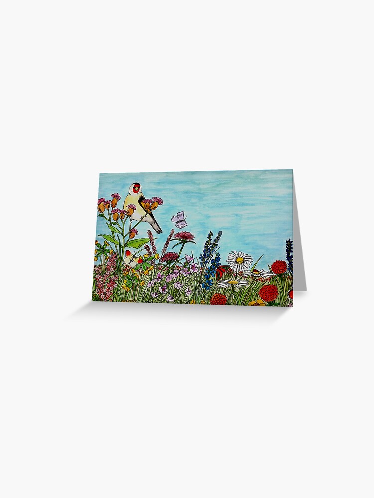 Thumbnail 1 of 2, Greeting Card, Flower Meadow - Wall Art designed and sold by EuniceWilkie.