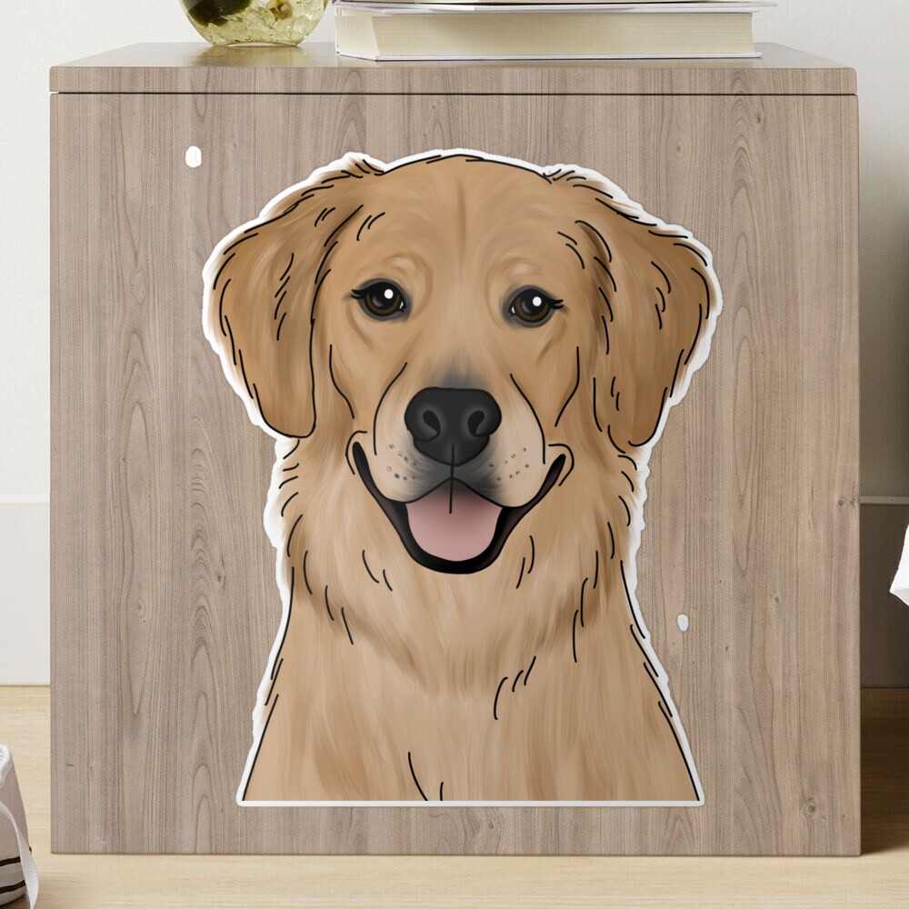 Dingleberries Happen, Golden Retriever dog wall art print