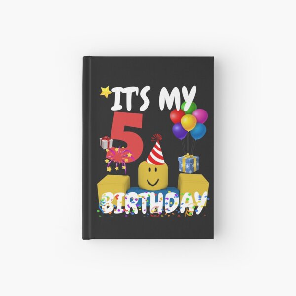 Roblox Noob Birthday Boy It S My 7th Birthday Fun 7 Years Old Gift T Shirt Hardcover Journal By Smoothnoob Redbubble - cool t shirt design roblox