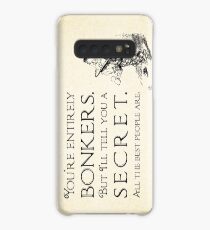 Alice in Wonderland Quote - You're Entirely Bonkers - Mad Hatter Quote - 0188 Case/Skin for Samsung Galaxy