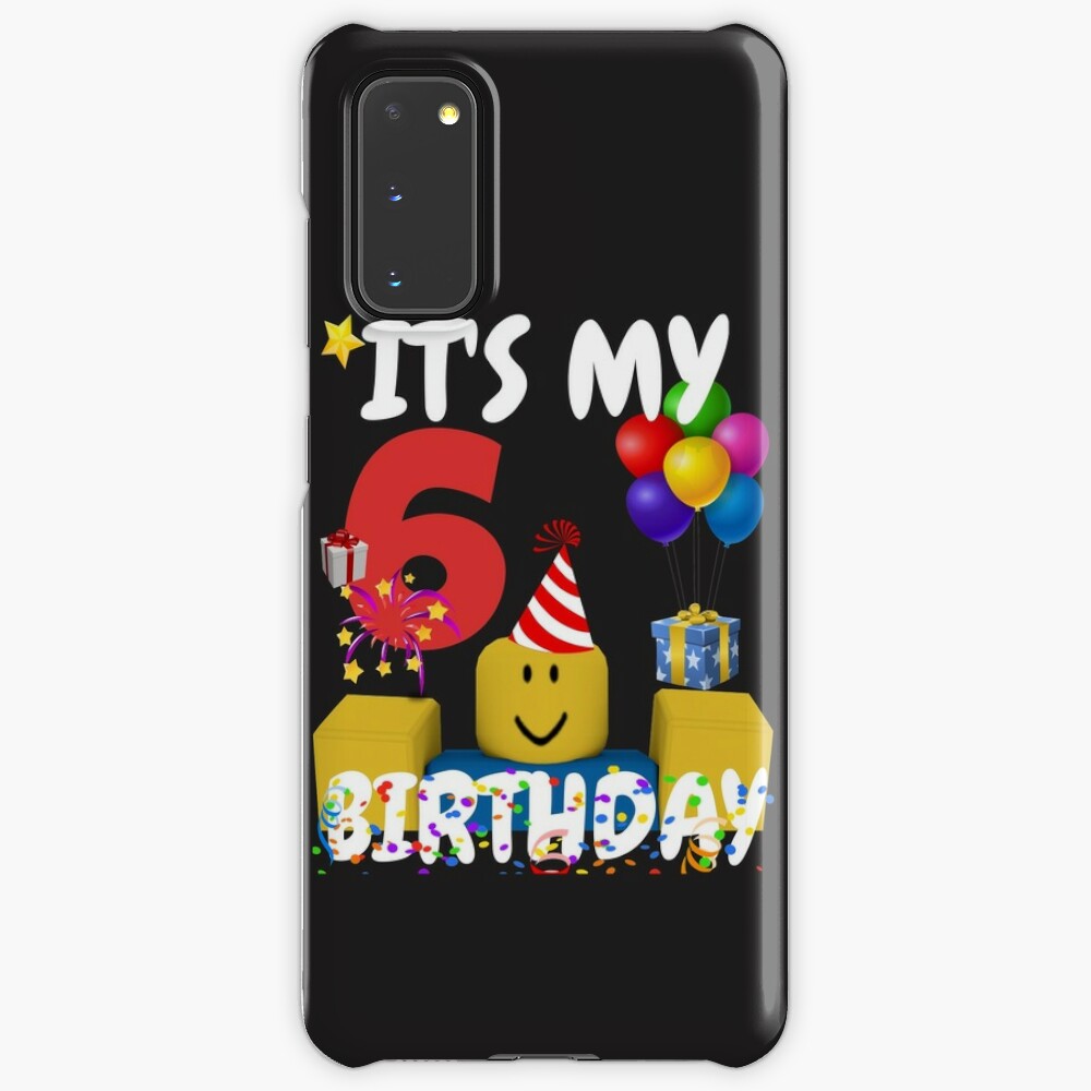 Roblox Noob Birthday Boy It S My 6th Birthday Fun 6 Years Old Gift T Shirt Case Skin For Samsung Galaxy By Smoothnoob Redbubble - 6 year old roblox photos