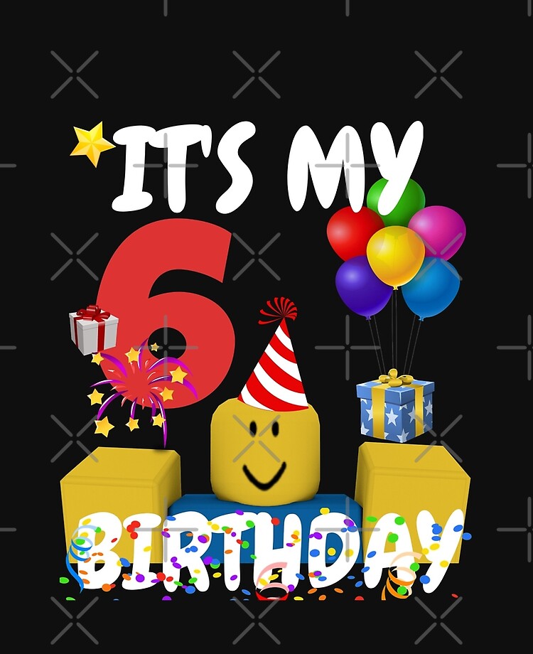 Roblox Noob Birthday Boy It S My 6th Birthday Fun 6 Years Old Gift T Shirt Ipad Case Skin By Smoothnoob Redbubble - 6 roblox