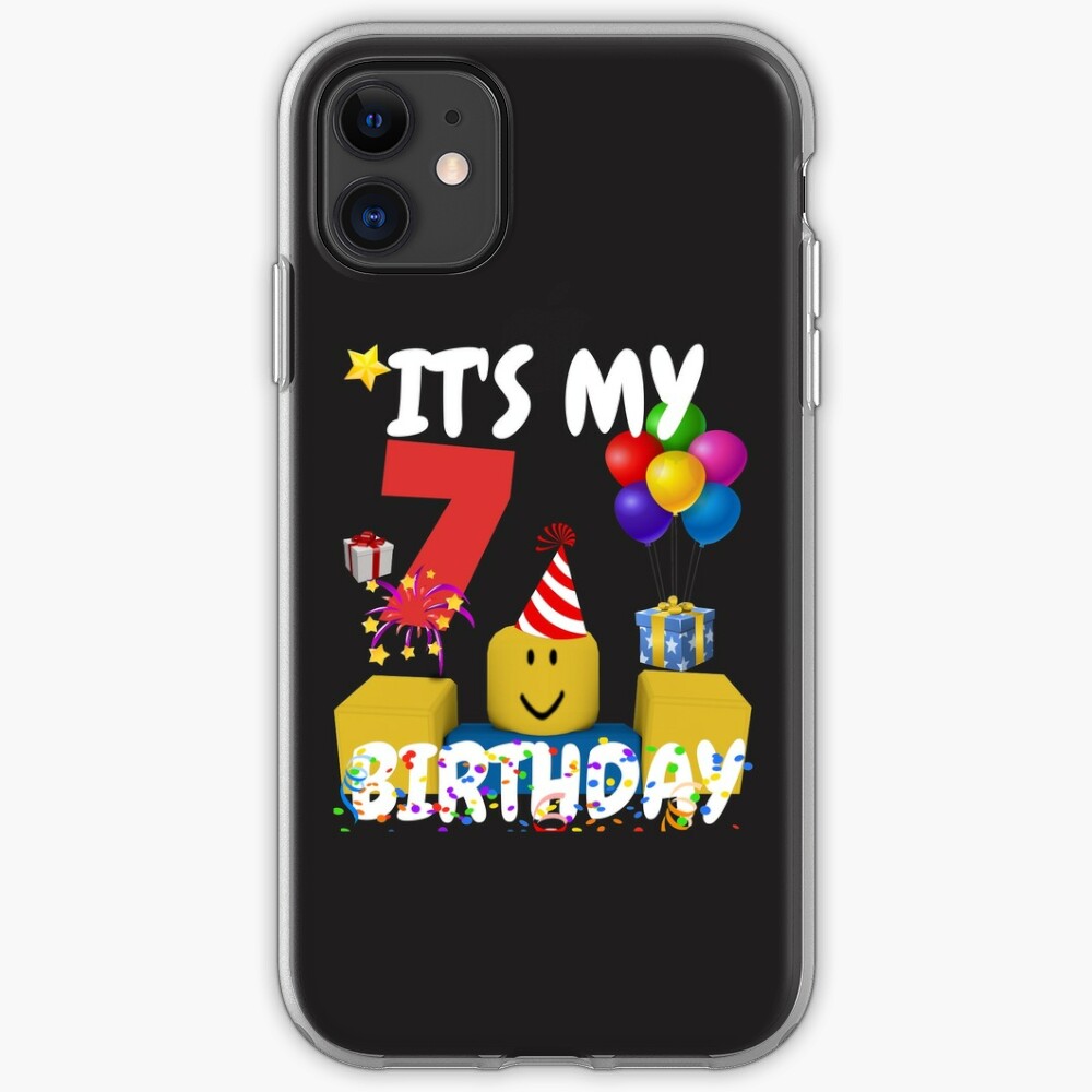 Roblox Noob Birthday Boy It S My 7th Birthday Fun 7 Years Old Gift T Shirt Iphone Case Cover By Smoothnoob Redbubble - roblox noob birthday boy it s my 7th birthday fun 7 years old gift roblox sticker teepublic