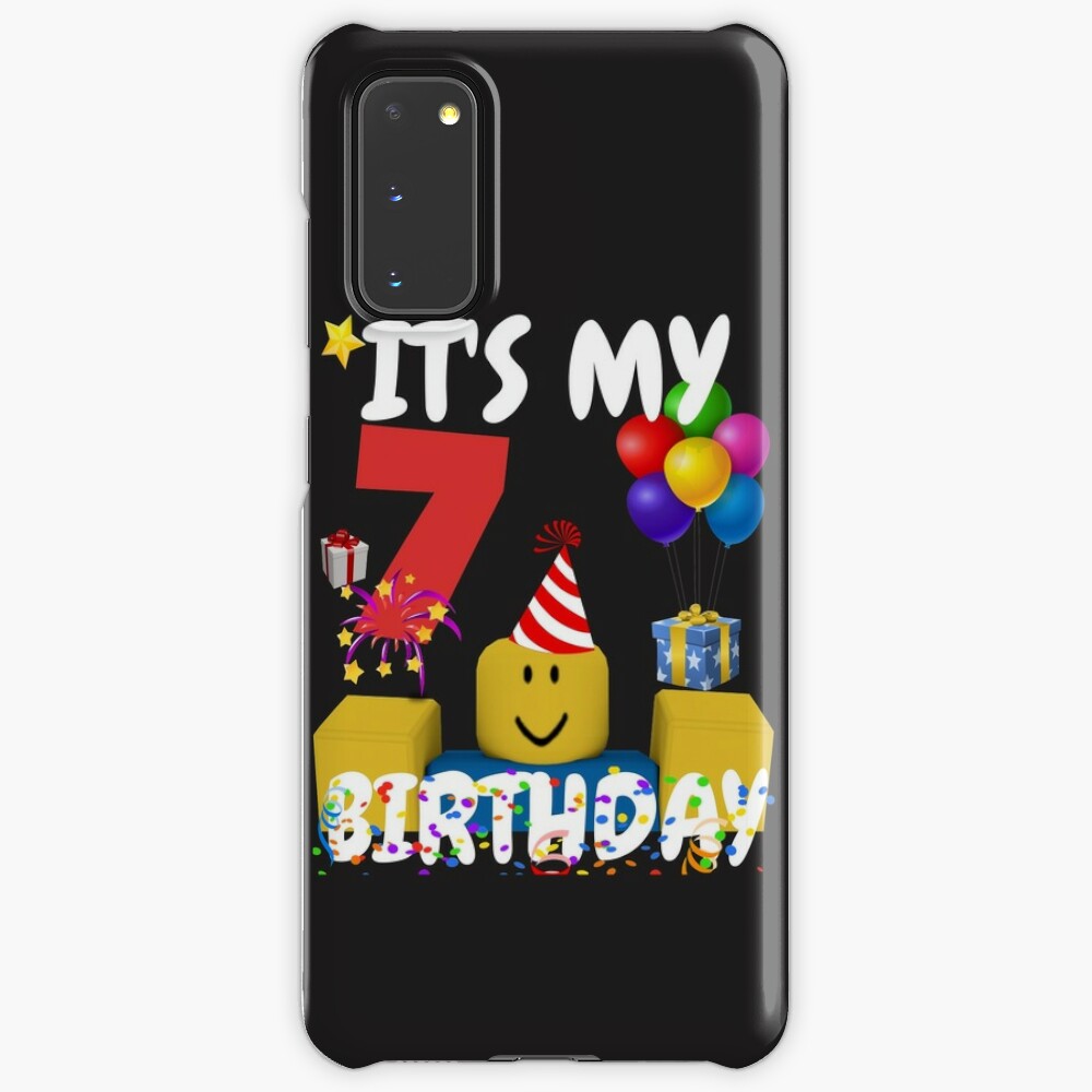 Roblox Noob Birthday Boy It S My 7th Birthday Fun 7 Years Old Gift T Shirt Case Skin For Samsung Galaxy By Smoothnoob Redbubble - my roblox noob skin