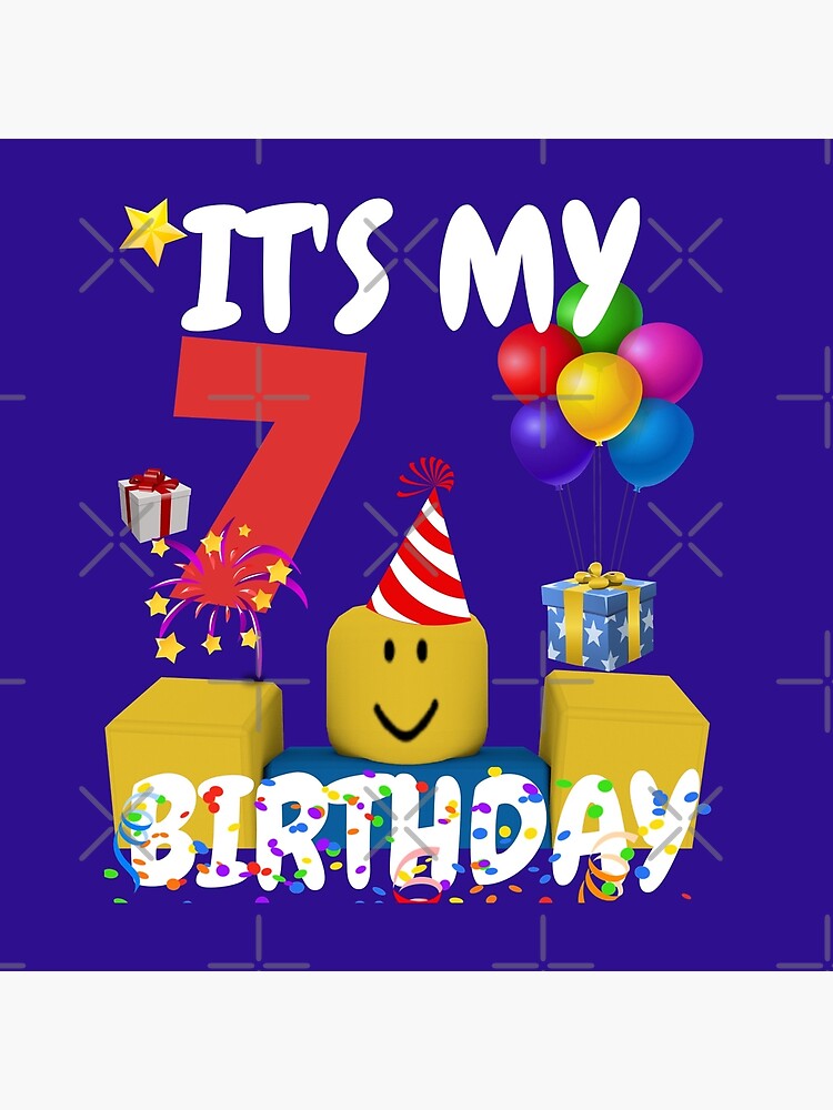 Roblox Noob Birthday Boy It S My 7th Birthday Fun 7 Years Old Gift T Shirt Tote Bag By Smoothnoob Redbubble - 21 best roblox images play roblox roblox memes roblox birthday