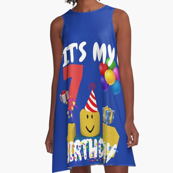 Roblox Oof Eat Sleep Oof Repeat Cute Noob Gamers Gift A Line Dress By Smoothnoob Redbubble - red dress blue boy noob roblox