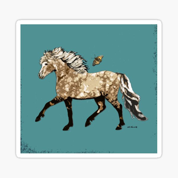 Aperçu de l'œuvre Cheval miniature marchant sur l'air créée et vendue par CentauriArt.