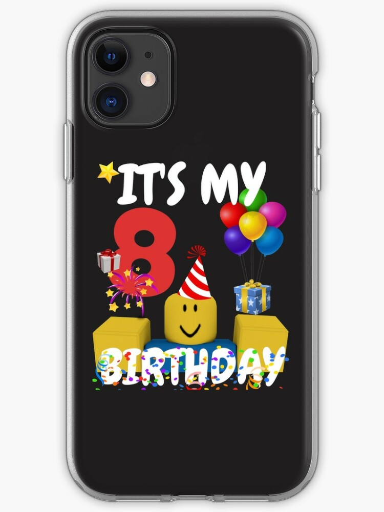 Roblox Noob Birthday Boy It S My 8th Birthday Fun 8 Years Old Gift - roblox soft boy shirt