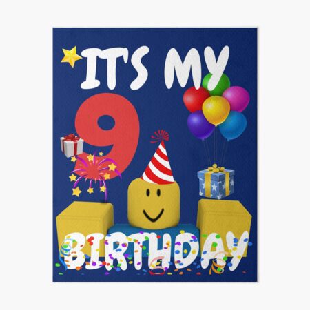 Roblox Birthday Idea Art Board Prints Redbubble - happy birthday roblox hat