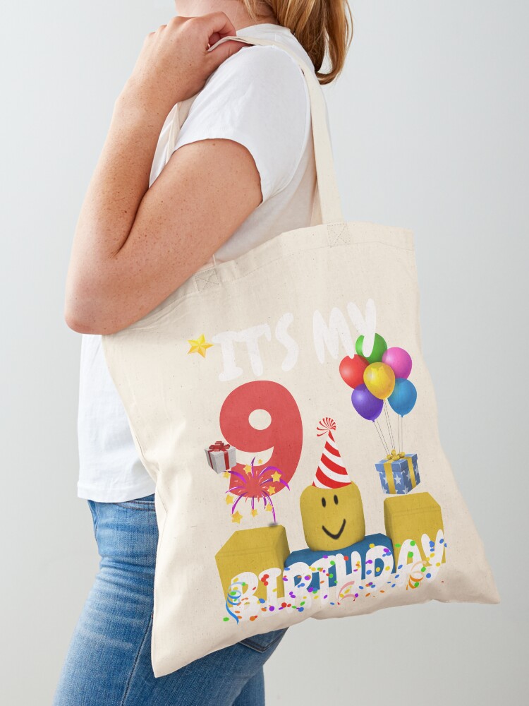 Roblox Noob Birthday Boy It S My 9th Birthday Fun 9 Years Old Gift T Shirt Tote Bag By Smoothnoob Redbubble - roblox noob birthday boy it s my 5th birthday fun 5 years old gift t shirt a line dress by smoothnoob redbubble