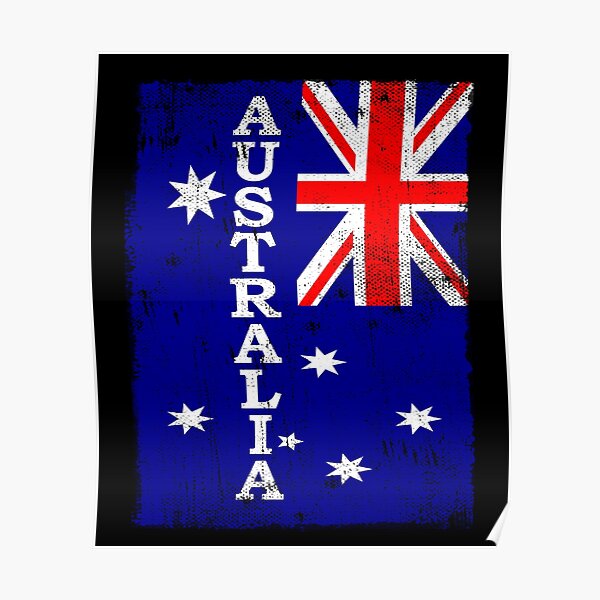AUSTRALIAN AUSTRALIA FLAG Metal Sign Gift Poster Print Vintage Plaque Aussie 