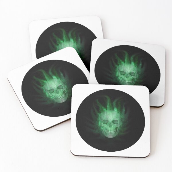 Item preview, Green skull designed and sold by kotobob.
