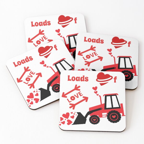 Item preview, Loads of Love Tractor with Hearts, Valentines Day gift designed and sold by HippyTees.