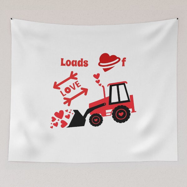 Item preview, Loads of Love Tractor with Hearts, Valentines Day gift designed and sold by HippyTees.