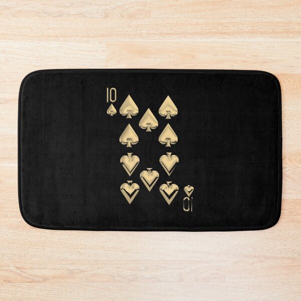 Item preview, Ten of Clubs in Gold over Black  designed and sold by Serge Averbukh Art Studio.