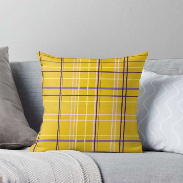 Item preview, Classic check pattern in yellow and violet designed and sold by asymmetrickid.