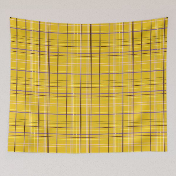 Item preview, Classic check pattern in yellow and violet designed and sold by asymmetrickid.