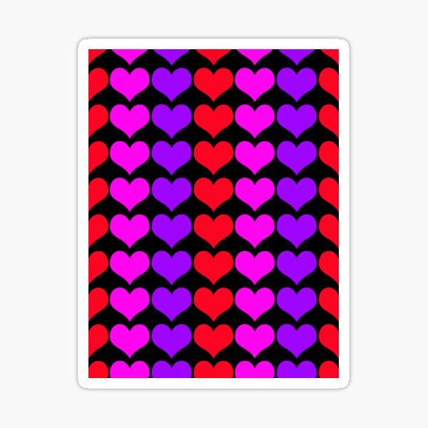 Item preview, Bright Hearts Print Black Background designed and sold by Sharon Schwalbe.