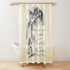 Alice in Wonderland Quote - How Do You Know I'm Mad - Cheshire Cat Quote - 0173 Shower Curtain