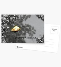 A LEAF IN A PUDDLE Postcards
