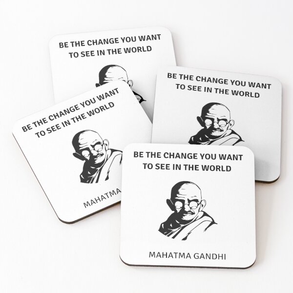 Item preview, Gandhi Portrait - Be the change you want to see in the world designed and sold by Inspirationmotivation.