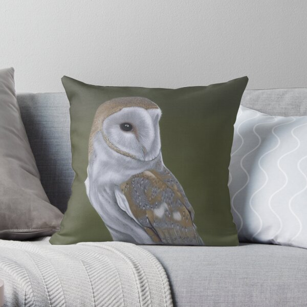 Barn Owl bird Throw Pillow