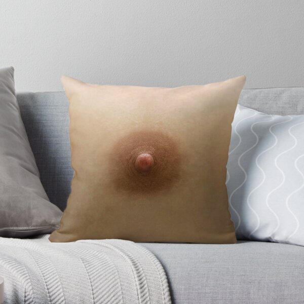 Nipple pillow | boob lovers | erotica deco Throw Pillow