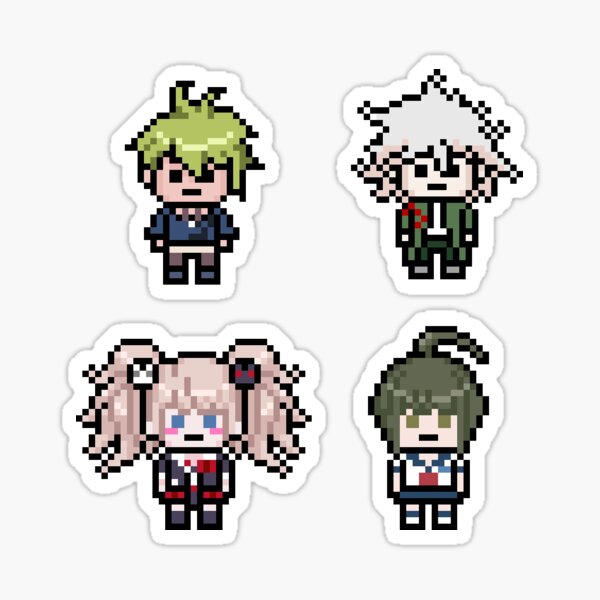 danganronpa pixel sprites Sticker.