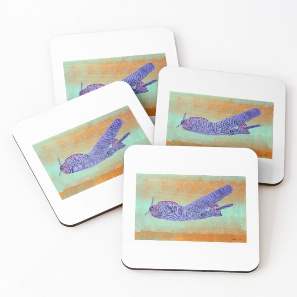 Item preview, Violet Airplane By ArtGuru 0045 - Acrylic On Paper designed and sold by Art Guru.
