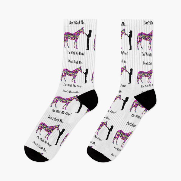 Item preview, Don't Rush Me! I'm With My Pony! Equestrian designed and sold by Patricia Barmatz.